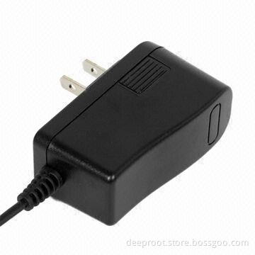 DC 12V 1A Standard USA Plug, Portable Switching Power Supply for CCTV Camera, 12W Maximum Output